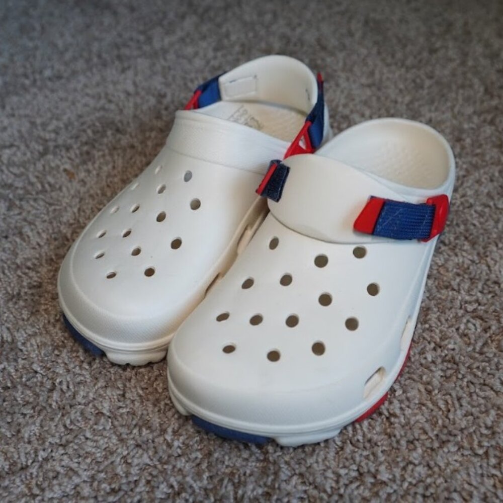White Crocs All-Terrain Clogs Size 8/9